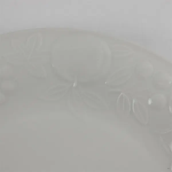 Gibson Embossed Fruit Pattern White Ceramic Chop Plate Serving Platter 12-1/8"