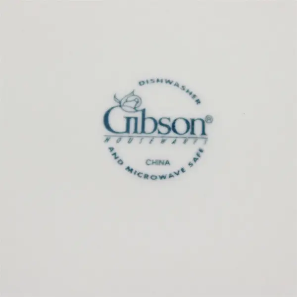 Gibson Embossed Fruit Pattern White Ceramic Chop Plate Serving Platter 12-1/8"
