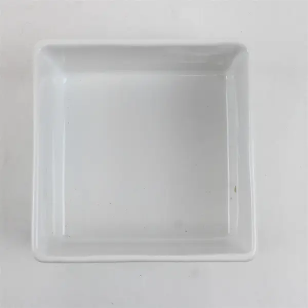 Haeger White Ceramic Square Trinket Box with Lid