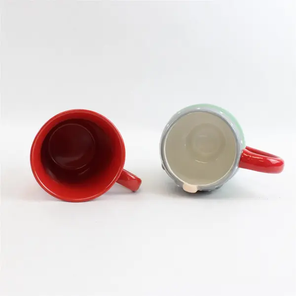 Lot of 2 Mugs Kane Home Red Hearts Stoneware & Figural Gnome Mug