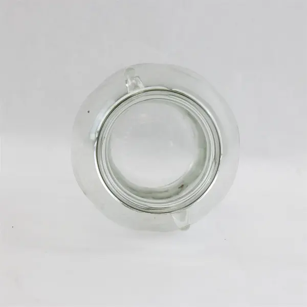 Tassos Olive Jar Clear Glass Amphora Style Ribbed Sides No Lid 1950s