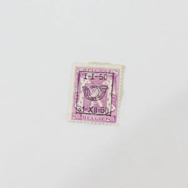 Lot of 10 Belgium 1950s-1960s Posthorn Overprint Stamps Used