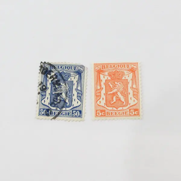 Lot Of 9 Belgium 1930s-1940s Coat Of Arms 2/5/10/15/20/35/50/65c 1f Stamps Used