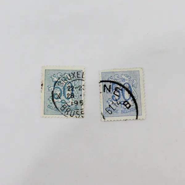 Lot Of 10 Belgium 1950s-1960s Coat Of Arms 20/30/50/60/80c 1F Stamps Used