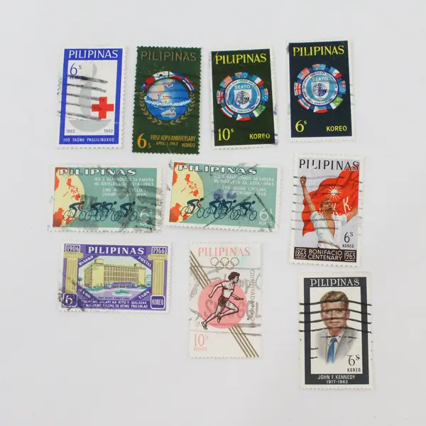 Lot Of 10 Philippines 1963-1966 Commemorative Stamps Used
