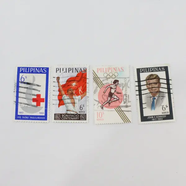 Lot Of 10 Philippines 1963-1966 Commemorative Stamps Used