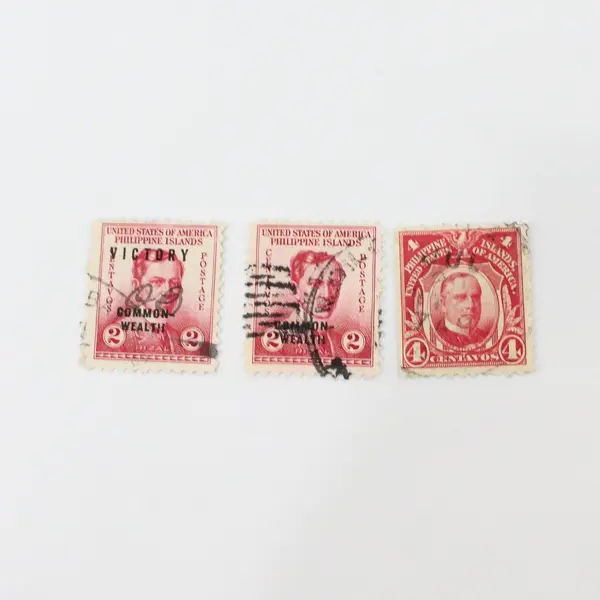 Lot Of 9 USA Philippines Stamps Used
