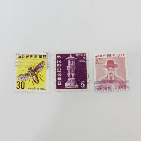 Lot Of 9 South Korea 1960s-1970s Stamps Used