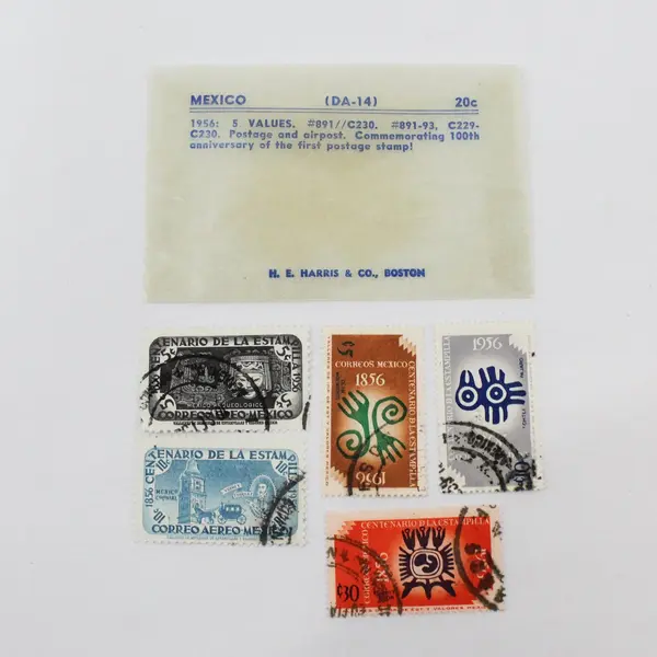 Lot Of 5 Mexico 1956 Stamps #891-93 #C229-C230 Used
