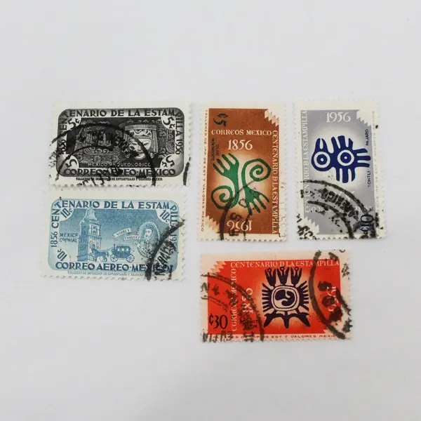 Lot Of 5 Mexico 1956 Stamps #891-93 #C229-C230 Used