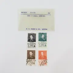 Mexico 1947 Boy Heroes Stamps Set of 4 Used Scott #830-833