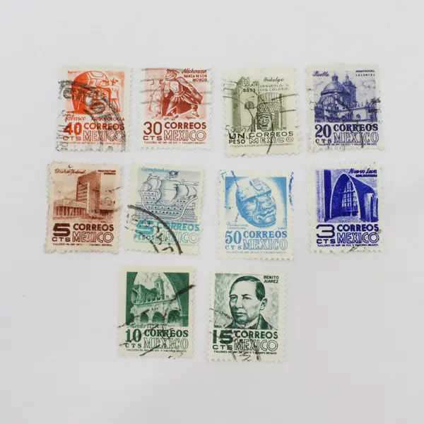 Lot of 10 Selected Used Mexico Stamps 1950-51 Scott #853-865