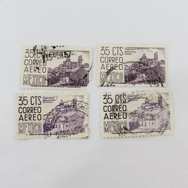 Lot of 9 Mexico Airmail Stamps Used 1928-1950s