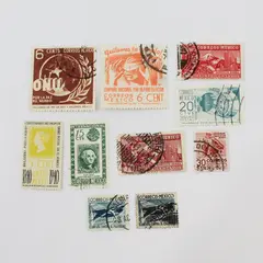 Lot of 11 Mexico Stamps Used 1940s-1950s Canceled