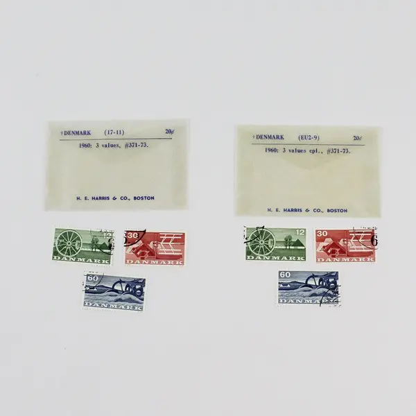 Lot Of 6 Denmark 1960 Agriculture Stamps Used SC #371-73