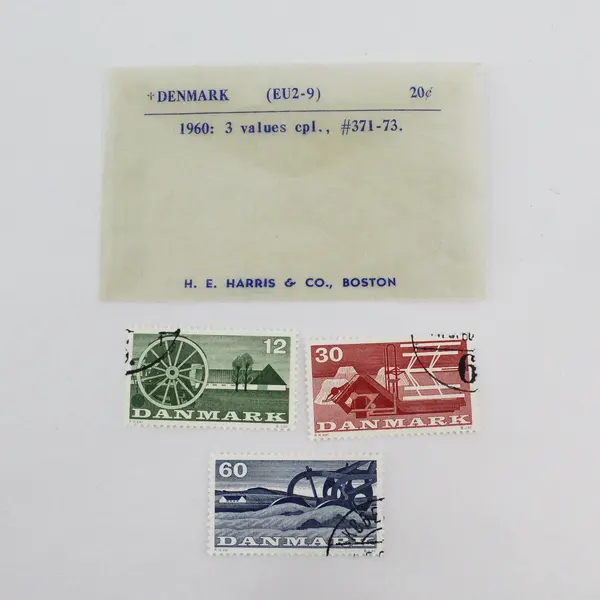 Lot Of 6 Denmark 1960 Agriculture Stamps Used SC #371-73