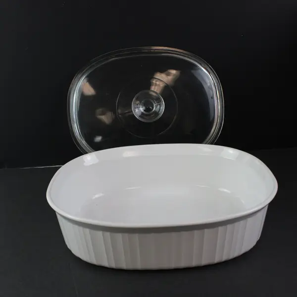 Corning Ware French White Baking Dish 2.8 Liter Casserole Dish With Lid F-2-B