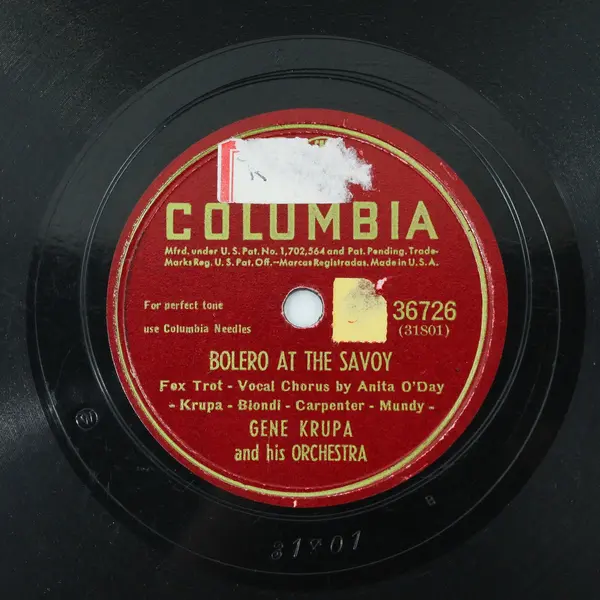 Gene Krupa - Side By Side / Bolero At The Savoy - 10" Shellac Record 