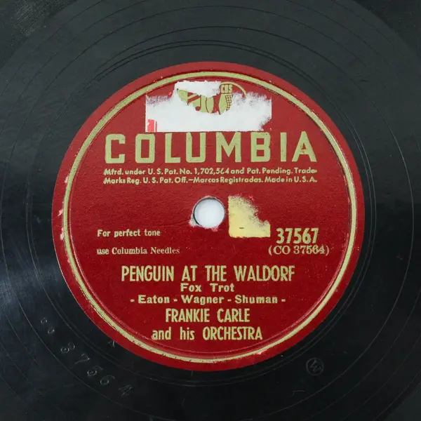 Frankie Carle "Penguin At The Waldorf / The Glow Worm" 10" Shellac Record