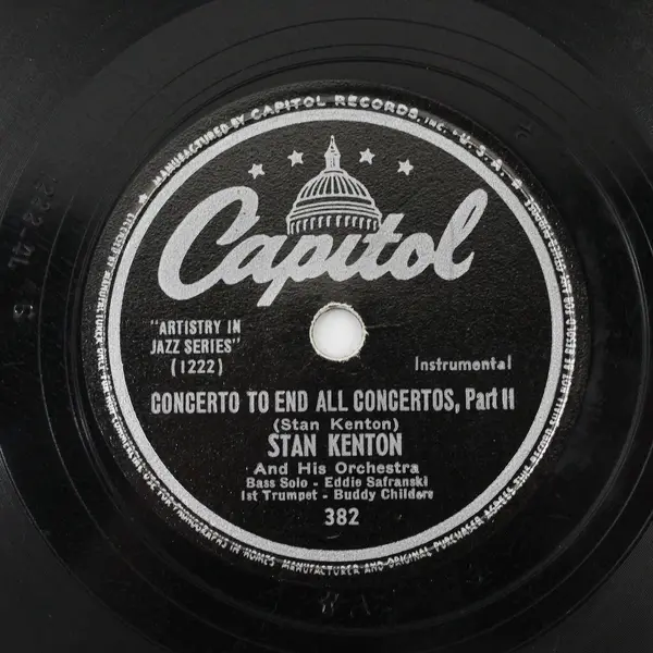 Stan Kenton Concerto to End All Concertos Parts 1&2 Pair Capitol 10in 78RPM