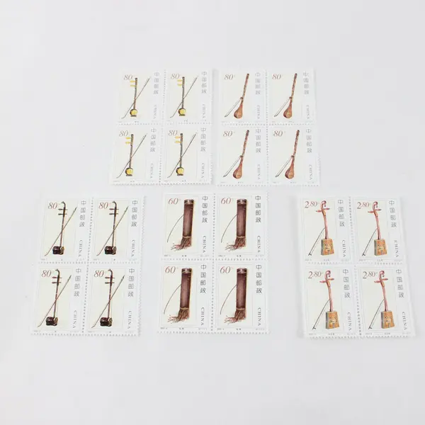 Lot of 5 China 2002 Bowed Instruments Stamp Blocks 20 Stamps SC 3181-85 MNH