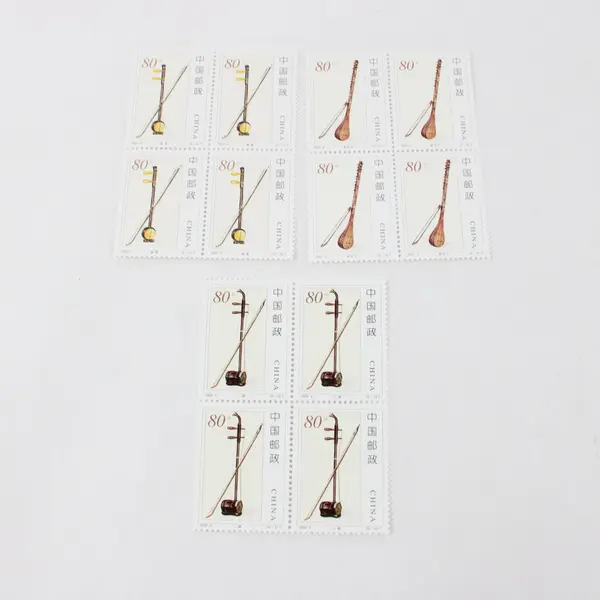Lot of 5 China 2002 Bowed Instruments Stamp Blocks 20 Stamps SC 3181-85 MNH