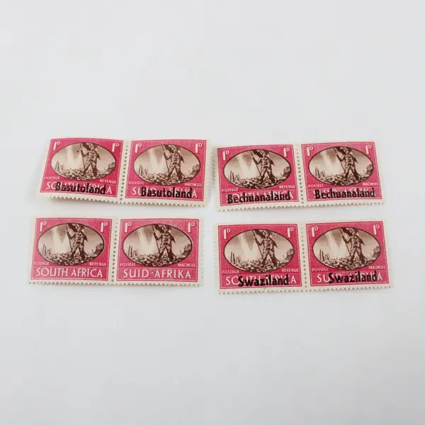 Lot Of 4 South Africa 1945 Victory Stamp Pairs (8 Stamps) Colony Overprints MNH