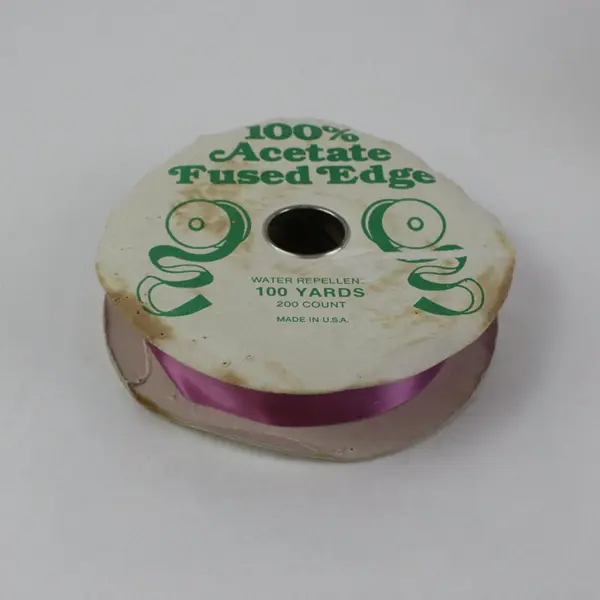 Lot of 4 Satin Ribbon Spools 2 McGinley Pink Lavender Purple White 100 Yds Each