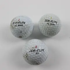 Lot of 3 Top Flite XL White Golf Balls
