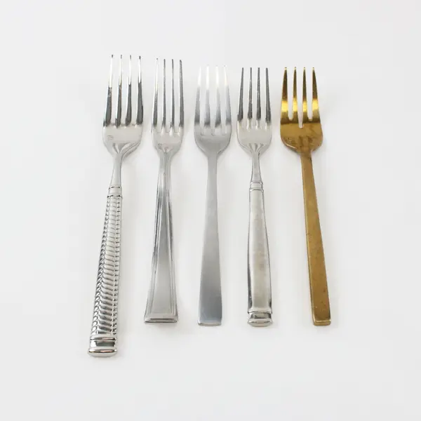 Lot of 5 Miscellaneous Fortessa Forks Used Flatware