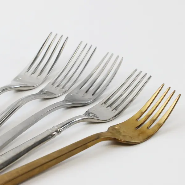 Lot of 5 Miscellaneous Fortessa Forks Used Flatware