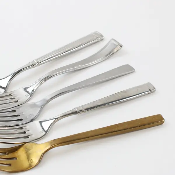 Lot of 5 Miscellaneous Fortessa Forks Used Flatware