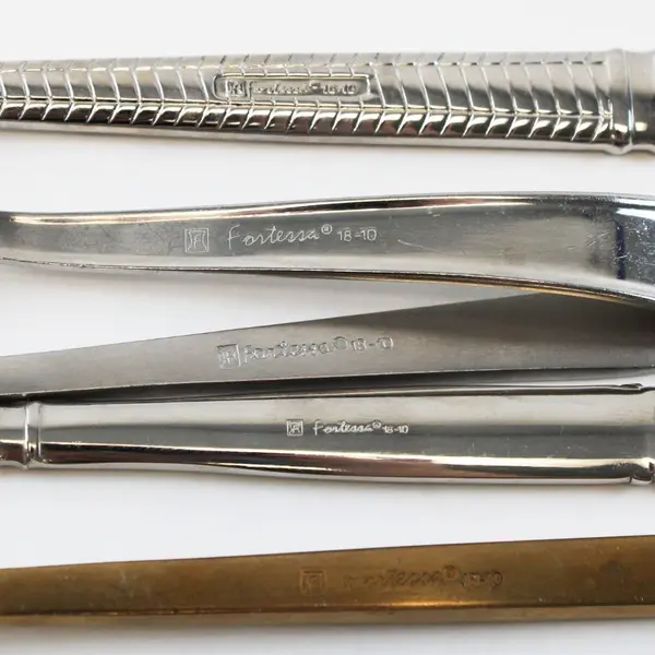 Lot of 5 Miscellaneous Fortessa Forks Used Flatware