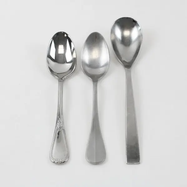 Lot of 3 Mixed Brand Spoons 7-8 Inch Used Restaurant Flatware
