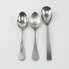 Lot of 3 Mixed Brand Spoons 7-8 Inch Used Restaurant Flatware