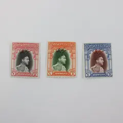 Set Of 3 Pakistan Bahawalpur 1948 Nawab Sadiq Stamps SC #22-24 Mint Hinged