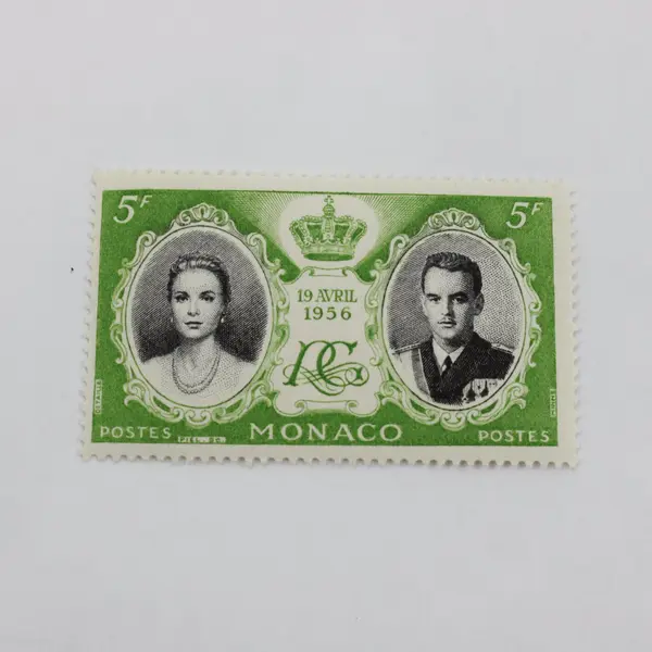 Set Of 5 Monaco 1956 Wedding Stamps Prince Rainier Grace Kelly SC #366-70 MNH