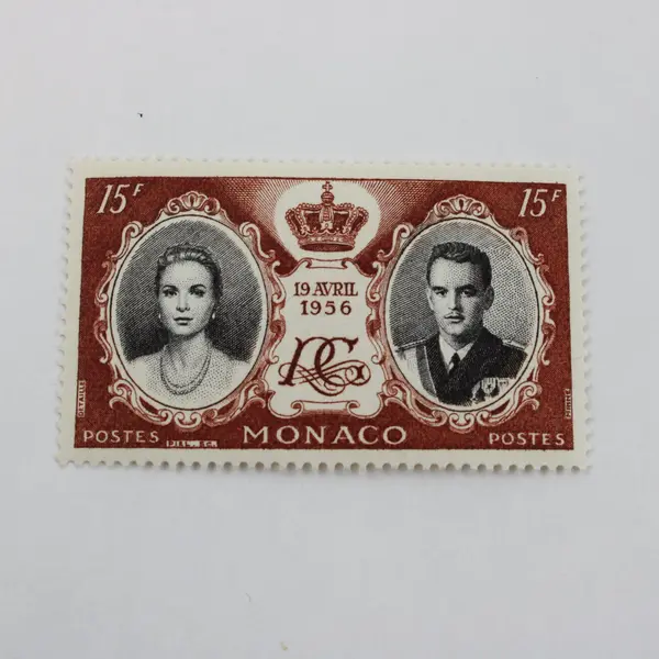 Set Of 5 Monaco 1956 Wedding Stamps Prince Rainier Grace Kelly SC #366-70 MNH