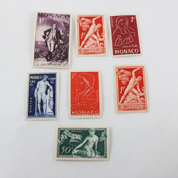 Lot Of 7 Monaco 1948-1956 Stamps Mint Hinged 