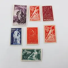 Lot Of 7 Monaco 1948-1956 Stamps Mint Hinged 