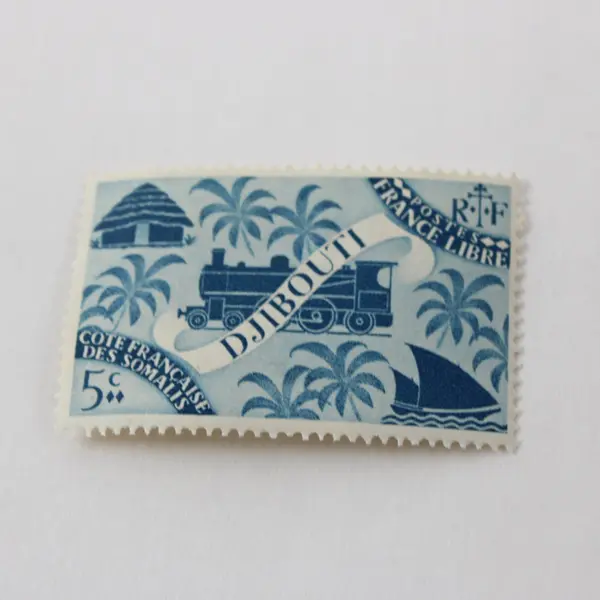 Lot Of 4 Free French Somali Coast 1943 Locomotive Stamps SC #224-27 Mint Hinged