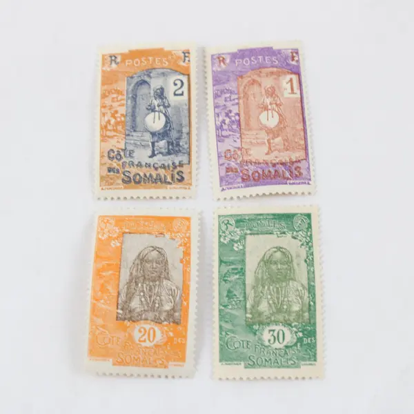 Lot Of 4 French Somali Coast 1915-1933 Stamps SC #92 #96 #80-81 MH
