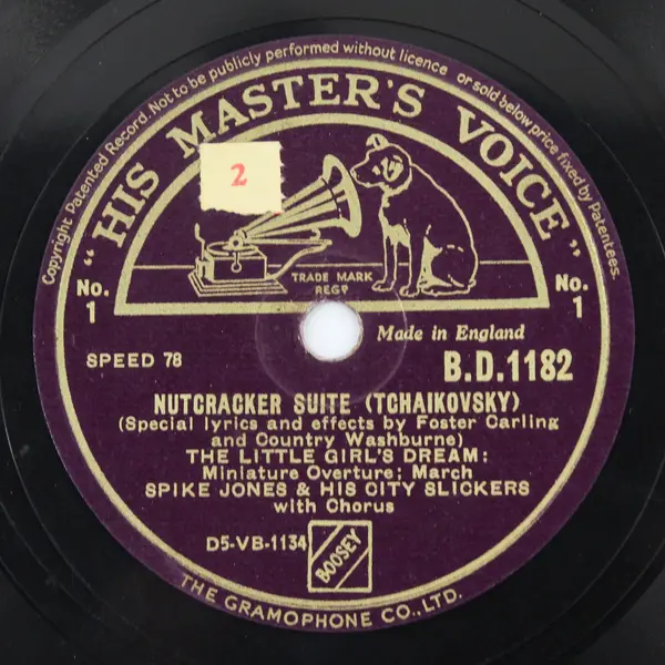 Spike Jones & His City Slickers Nutcracker Suite 78 RPM HMV BD.1182