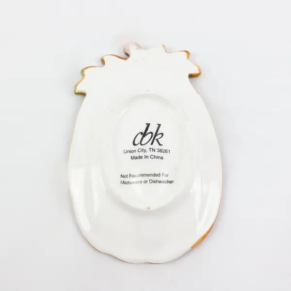 CBK Ceramic Pumpkin Plate Orange Grape Vine Fall Thanksgiving