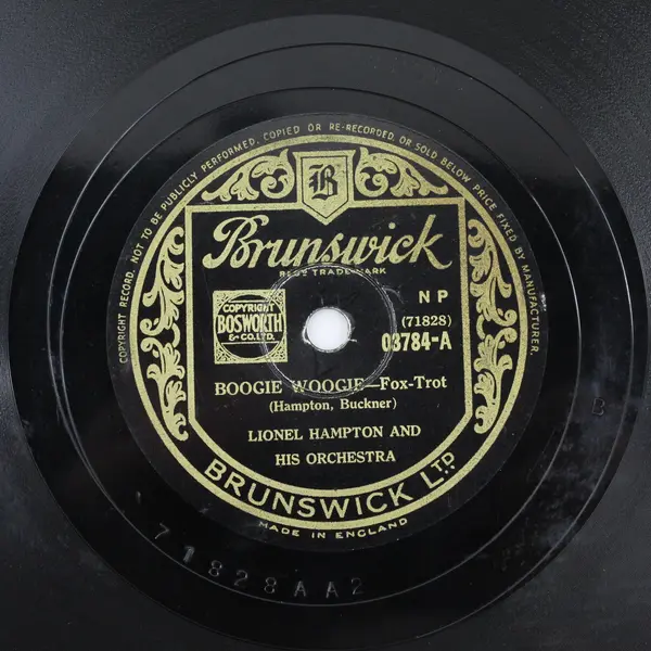 Brunswick 78 RPM Shellac 10" Record Lionel Hampton Beulah's Boogie 03784-A/B