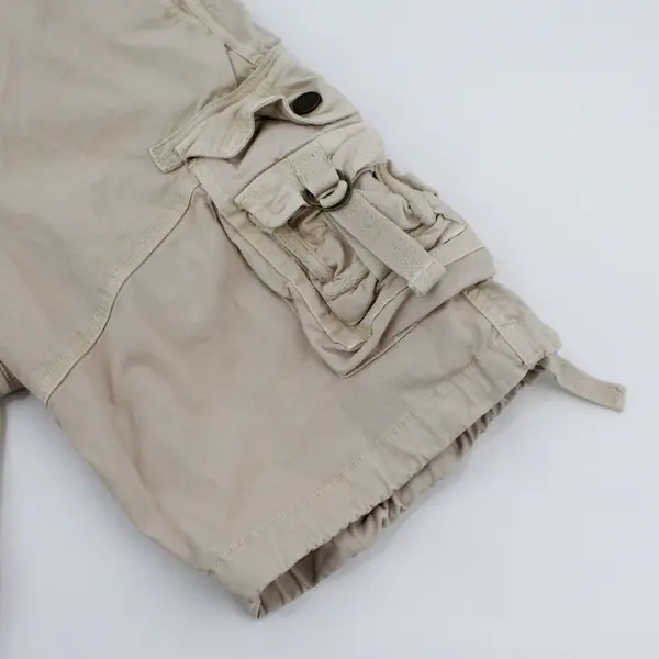 Four Steeds Womens Cargo Shorts Size 10 Beige Hiking Outdoor Multiple Pockets 