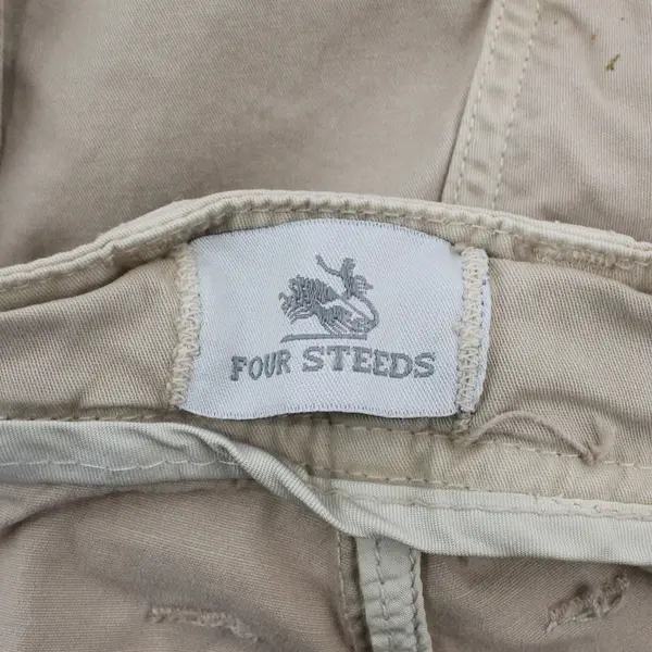 Four Steeds Womens Cargo Shorts Size 10 Beige Hiking Outdoor Multiple Pockets 