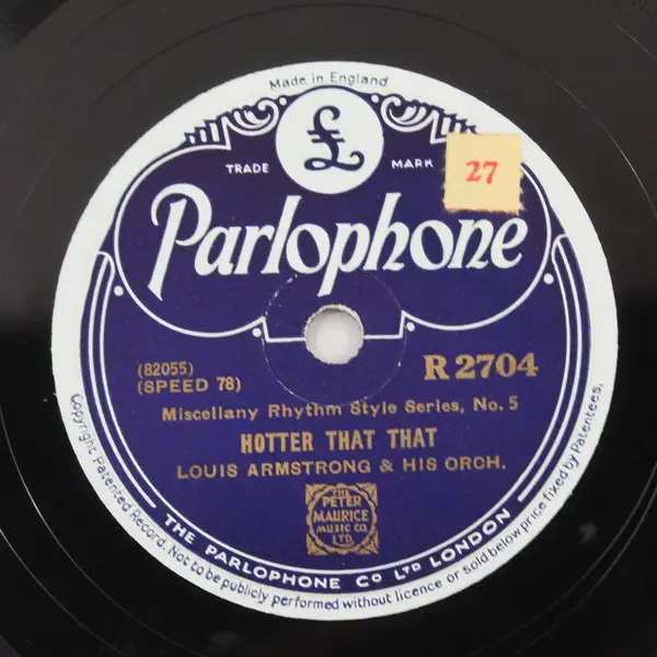 Louis Armstrong Parlophone R2704 78 Hotter Than That/That's When I'll Come Back