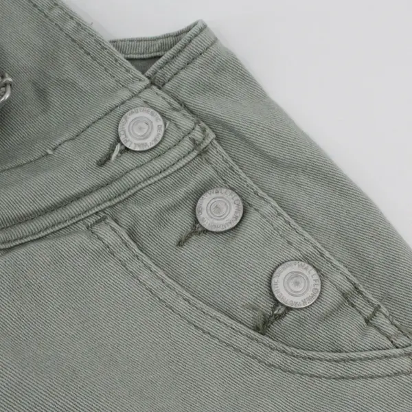 Wallflower Juniors Sage Green Denim Shortalls Medium WNN12607L