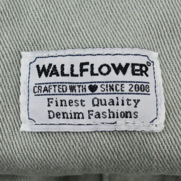Wallflower Juniors Sage Green Denim Shortalls Medium WNN12607L